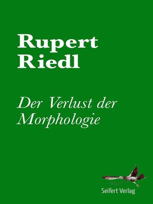 cover image of Der Verlust der Morphologie
